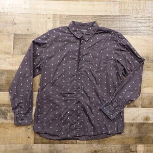 Guess Los Angeles Skull Print Button Up Shirt Men’s XL Black Slim Fit